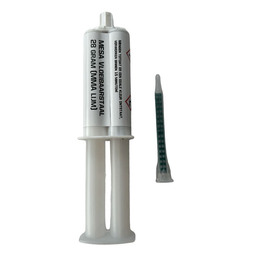 Vloeibaarstaal 25 gram voor het lijmen van metaal op metaal en op diverse materialen